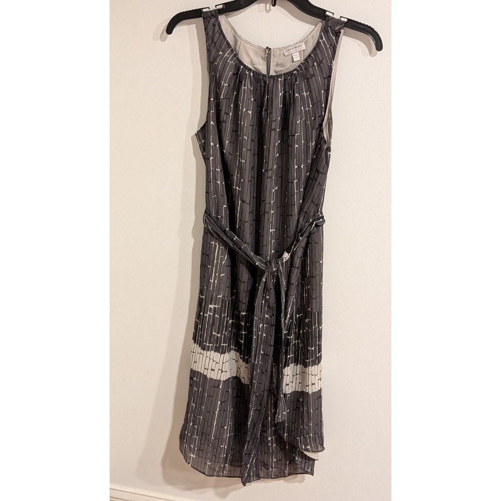 Maternity Belted Shift Dress Sleeveless by A Pea In The Pod, Gray, Size L